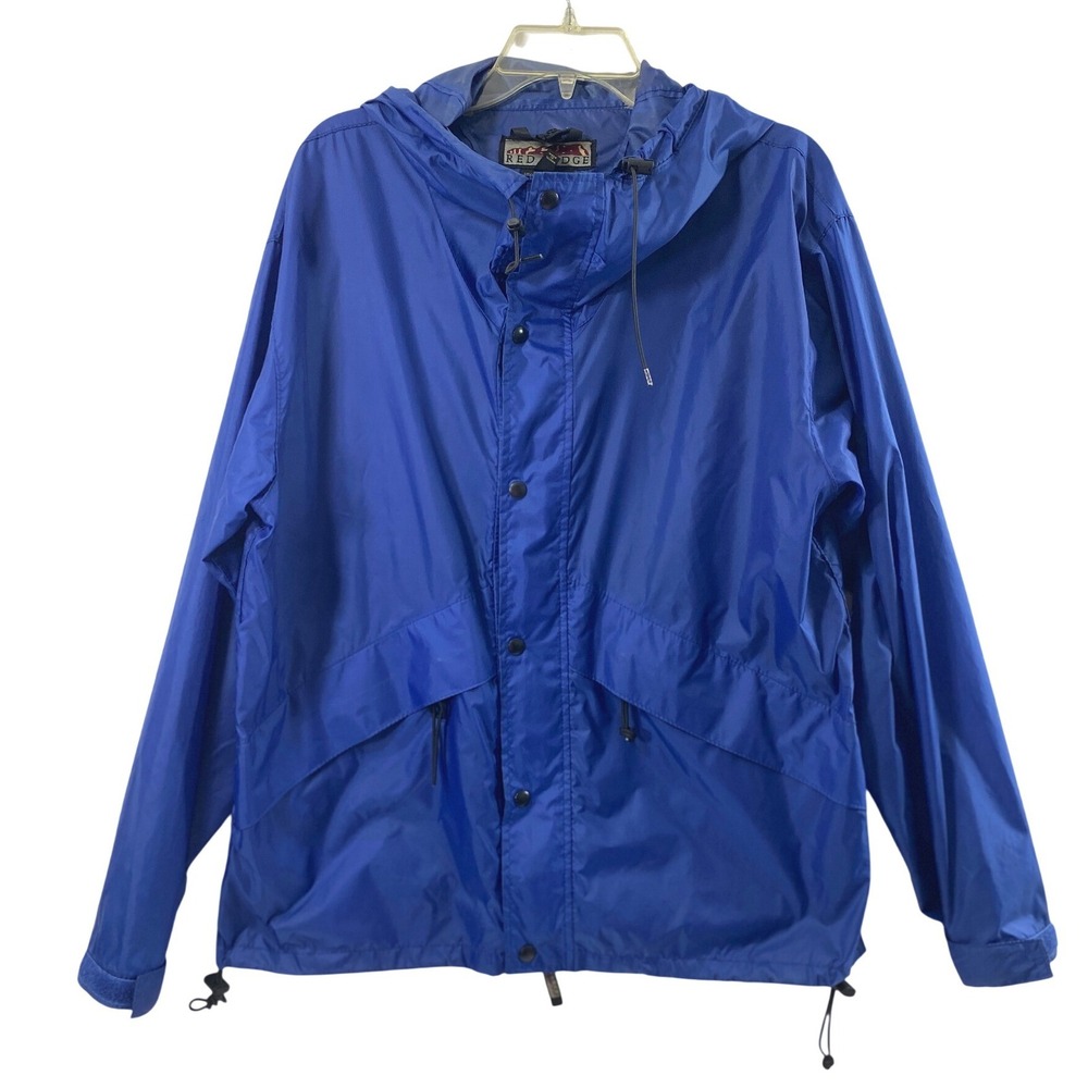 Red Ledge Rain Jacket Mens Small  Blue Windbreaker Hooded Waterproof Gorpcore